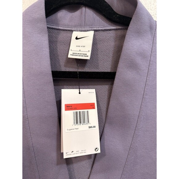 Nike Dri-FIT Standard Issue Golf Cardigan Purple Men's Size Large - Picture 6 of 9
